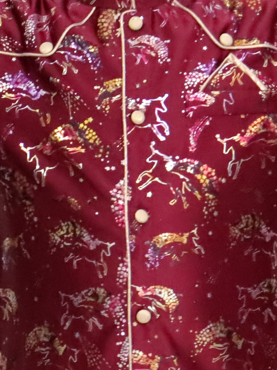 Elaisha Boys Woven Satin Printed Kurta & Pajama Set -Maroon